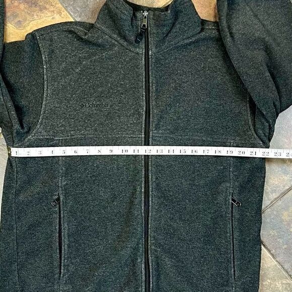 Columbia Steen Mountain Gray Full Zip Fleece Jacket Medium - Picture 4 of 13